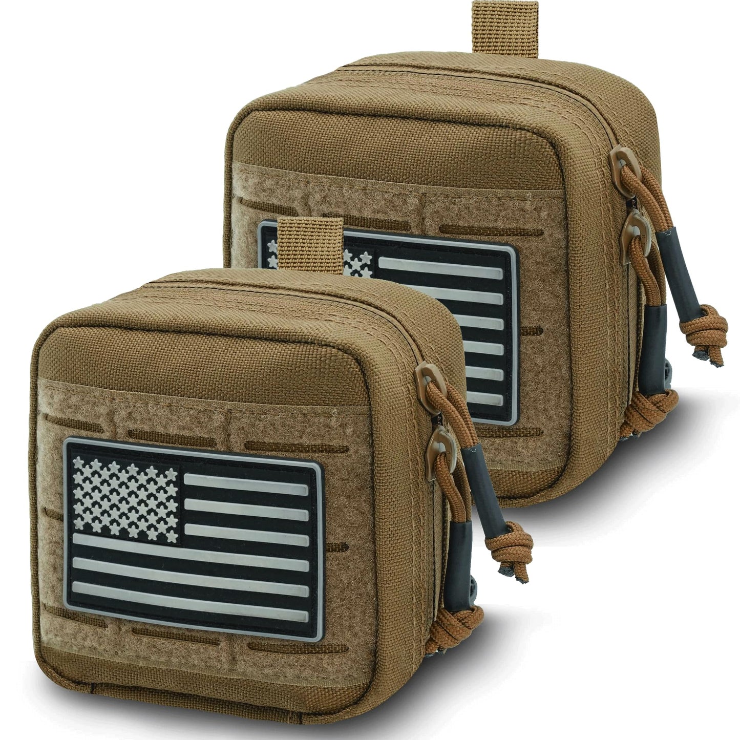 Molle Admin Pouch Small, Tactical Utility Tool Pouch Laser Cut EDC Pouches Bag Modular Pouches Include US Flag Patch