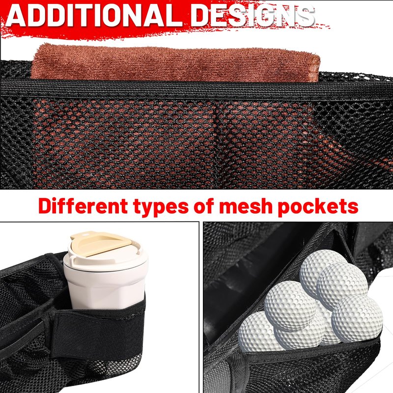 StarknightMT Universal Golf Cart Front Storage Basket,Foldable Dash Tray Organizer, No Drill Golf Cart Organizer Compatible with EZGO Club Car Kandi Electric Golf Cart Yamaha, 1680D Oxford Fabric
