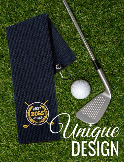 CybGene Boss Gifts Golf Towel, Golf Gifts for Boss, 40 x 60cm Microfiber Golf Towel for Golf Bags for Boss Day, Christmas