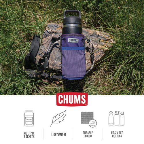 Chums Rover Bottle Sling – Water Bottle Carrier Bag with Strap - Fits Most Drink Containers, Sling Bag for Men & Women, Crossbody Water Bottle Holder for Hiking, Travel, & Outdoor Adventures (Black)