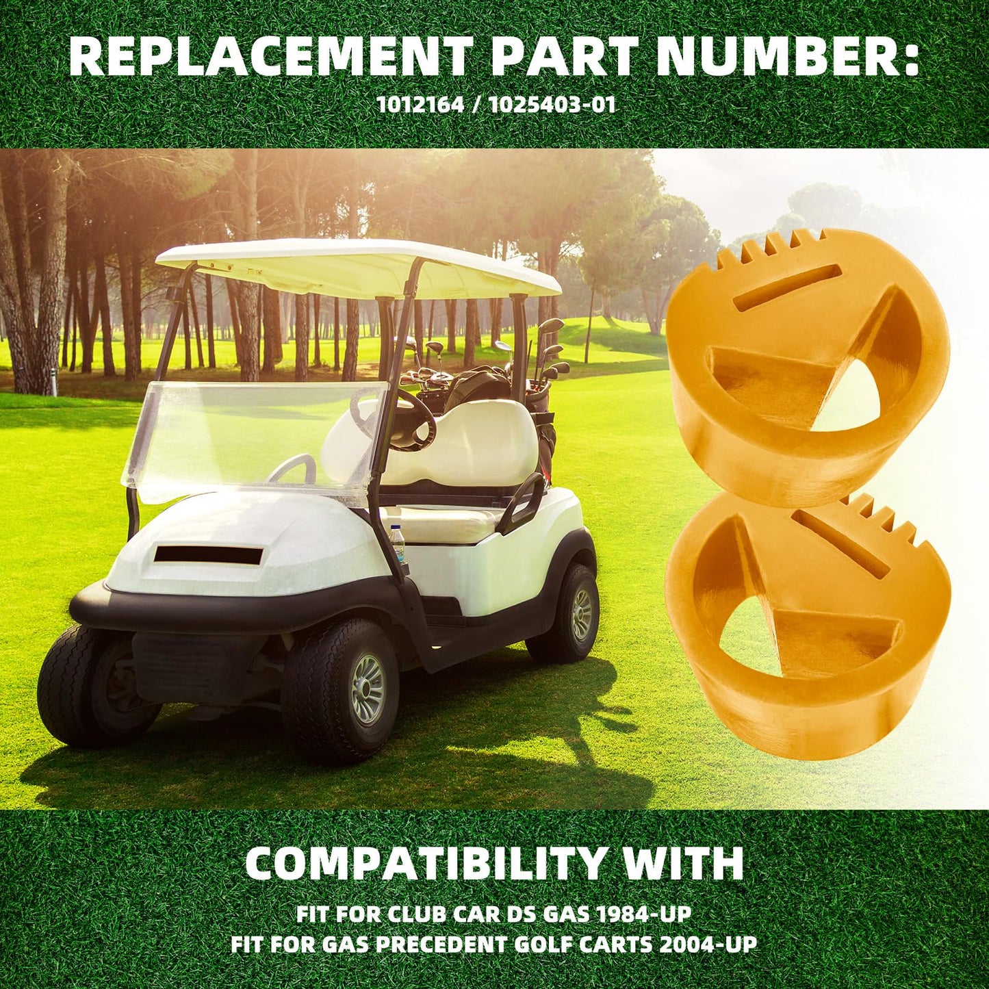 LJZP 5Pcs Motor Mount Vibration Dampener Engine Snubber for Club Car DS Gas 1984-up and Precedent Gas 2004-up Golf Cart, Snubber Replace OEM 1012164 102540301 1025403-01