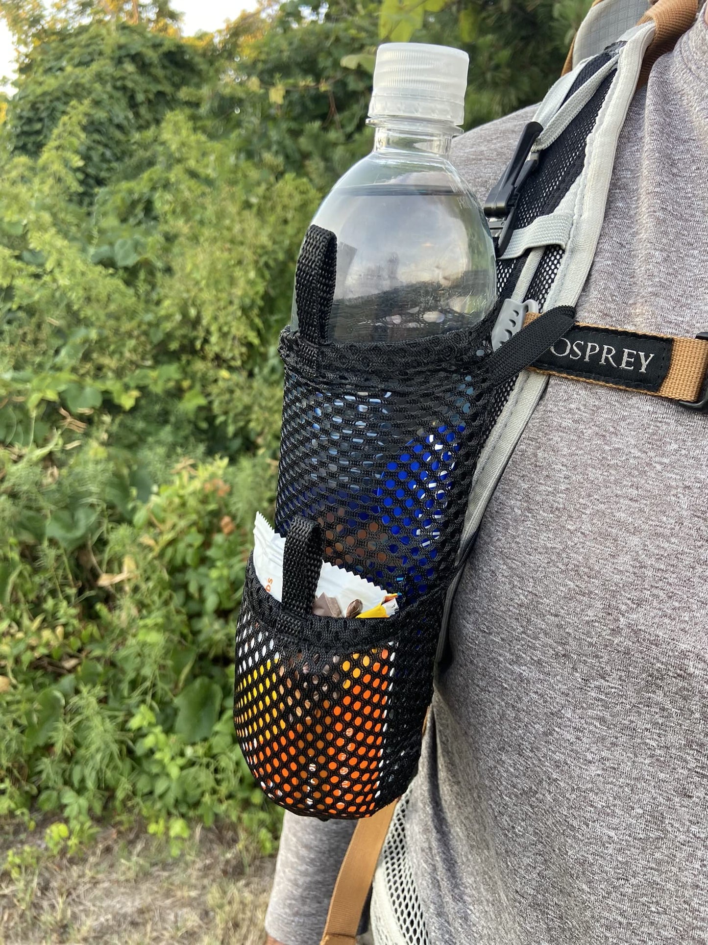 Mountain Mike Hiking Gear Backpack Water Bottle and Snack Holder
