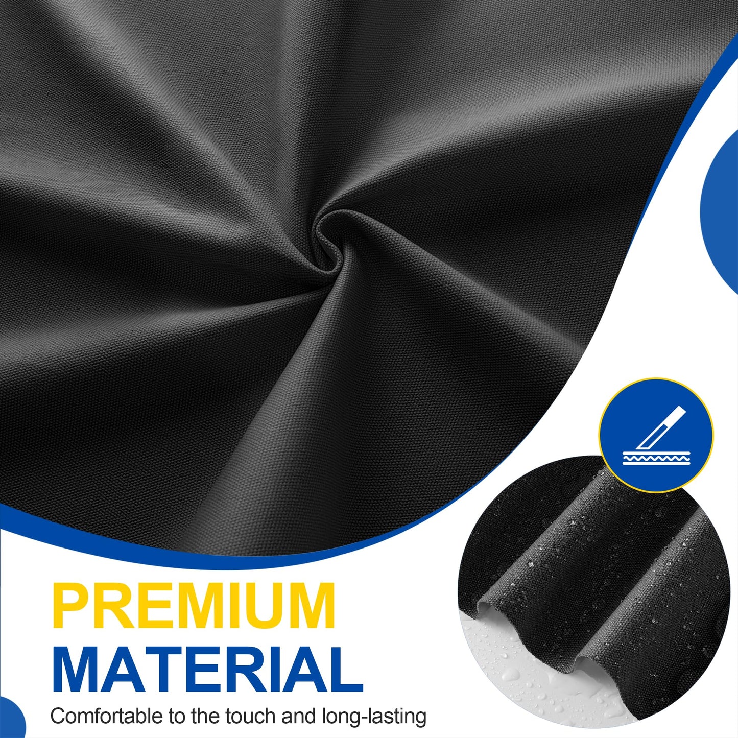 Fabric Repair Tape, Self Adhesive Canvas Repair Patch, Waterproof Outdoor Canvas Tape/Patch Kit for Sun Shades Clothing Tent Awnings Boat Cover Couches Black 4x71 inch
