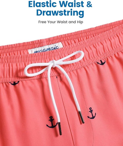 Maamgic Men's Swim Trunks - 2 in 1 Board Shorts with 7-Inch Inseam | Stylish Swim Suits