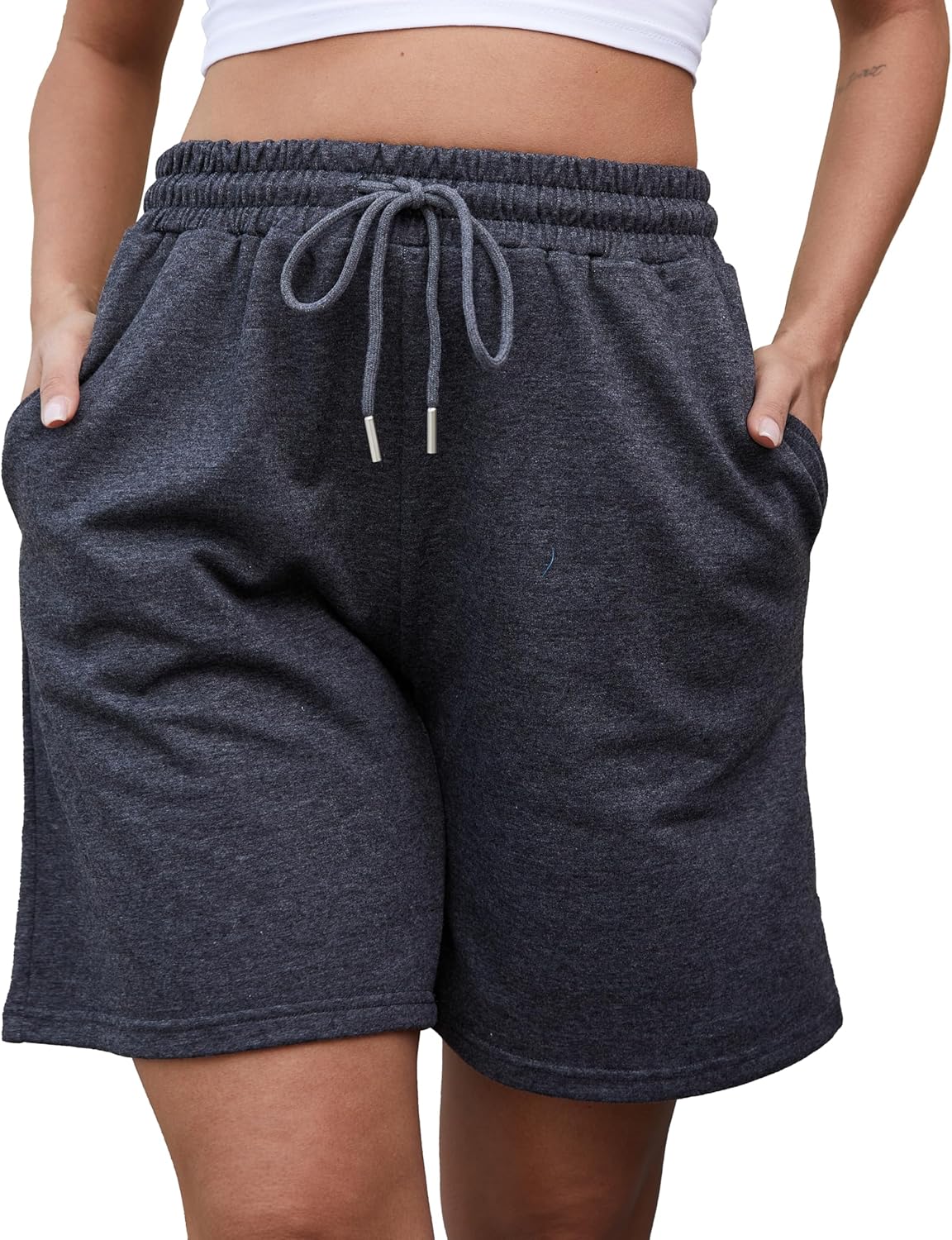 Skiennix Women's Athletic Shorts - Loose Summer Jogger with Drawstring Waist & Pockets