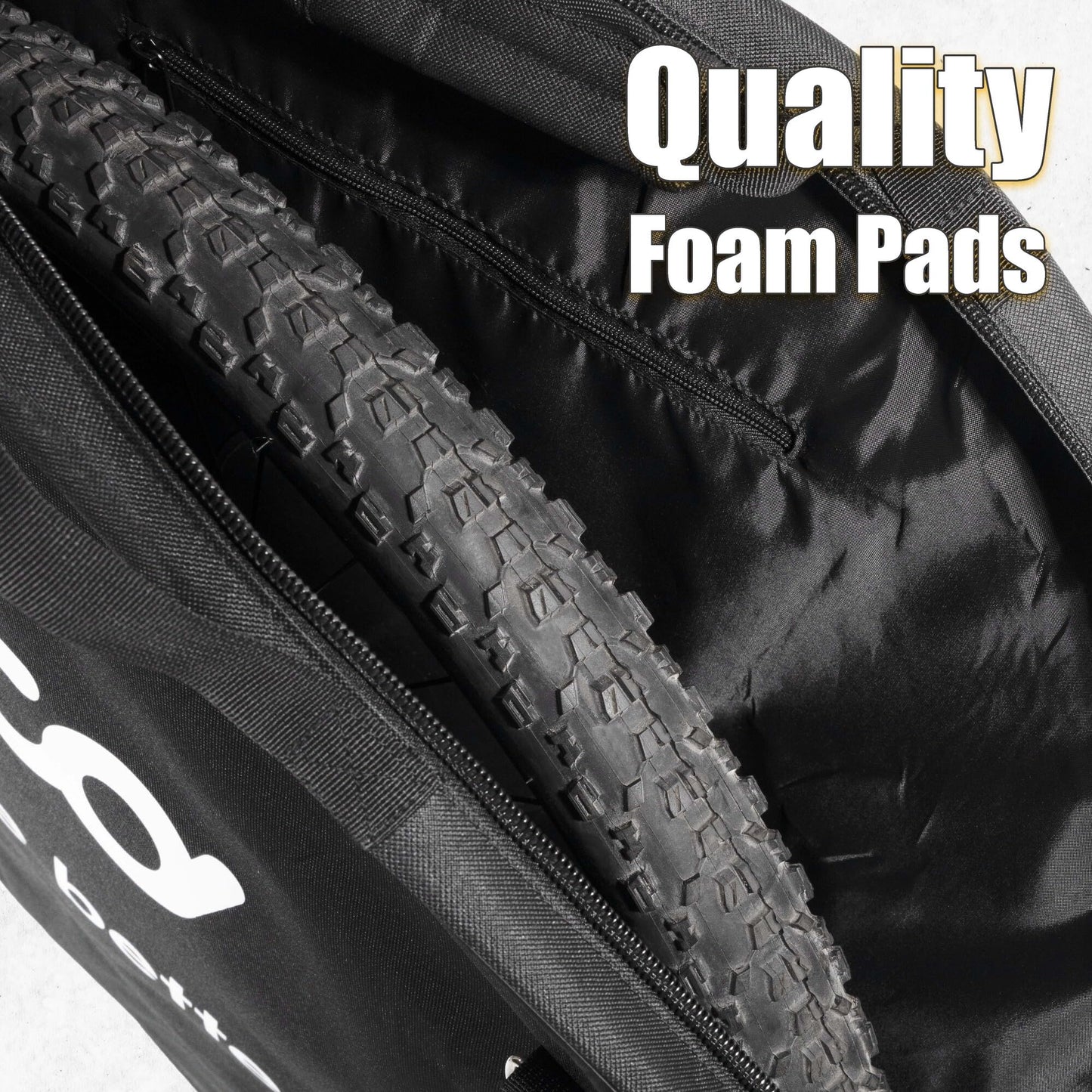 CyclingDeal Bike Bicycle Single Wheel Bag - Quality Foam Pads for 700c Road Bike & 26" 27.5" 29" MTB Wheel with Max Tire Width 3" - Quality Nylon 600D - with Handle & Detachable Shoulder Strap