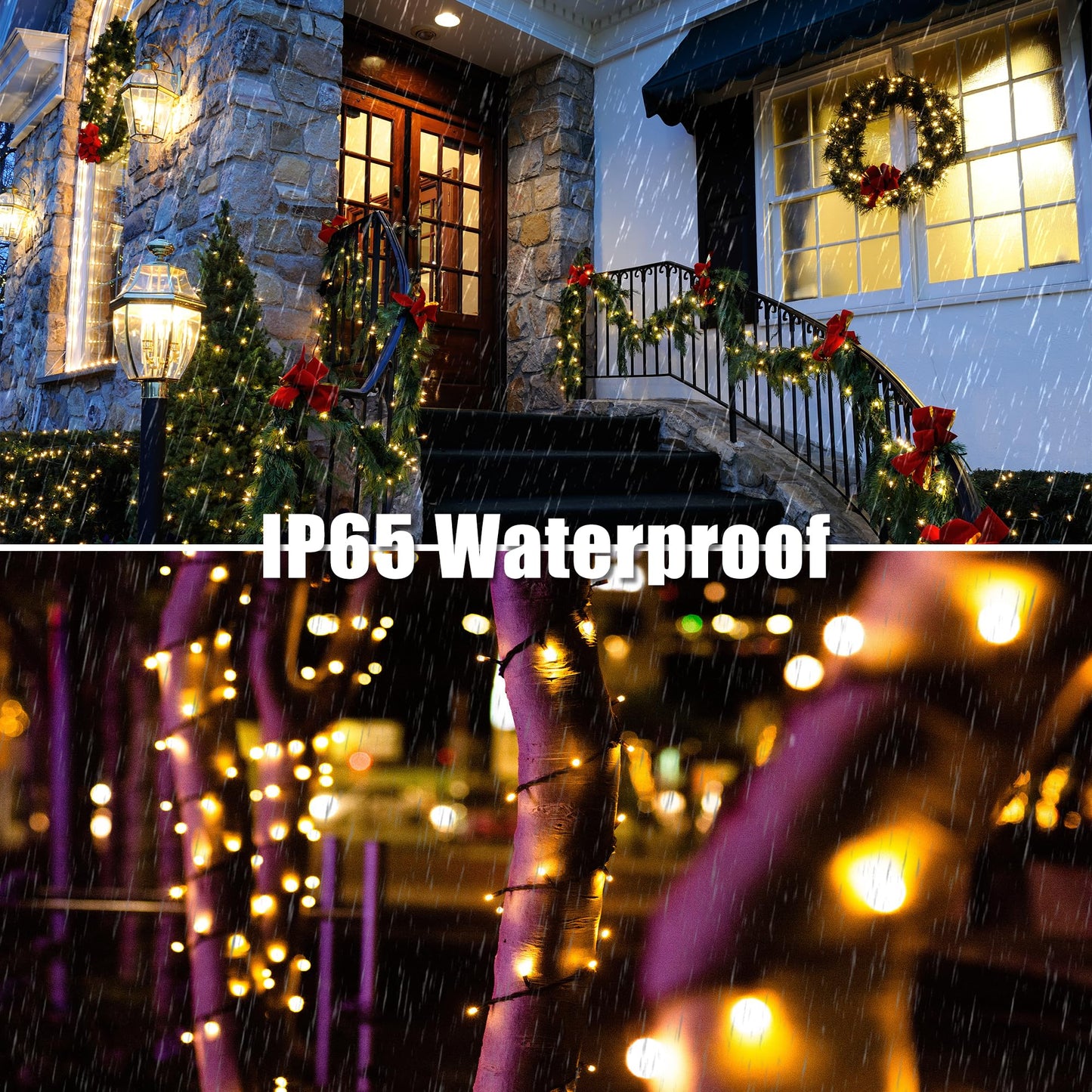 Flechllary 100 LED Christmas String Lights, 39FT Indoor Lights Plug-in with 8 Modes & Timer & Memory Function, Waterproof Christmas Lights Outdoor for Holiday Party Christmas Tree Decor