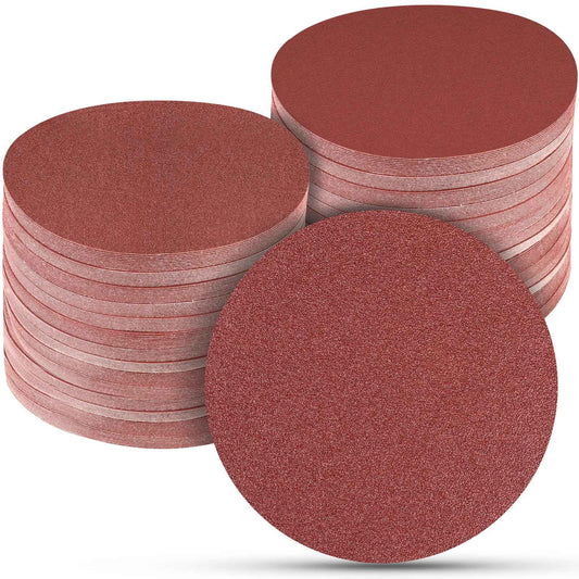 100 PCS 6 Inch Sanding Discs, Hook and Loop Sandpaper 20 x 60 80 120 240 400 Grit Set, Round Orbital Sand Paper Discs for Sander