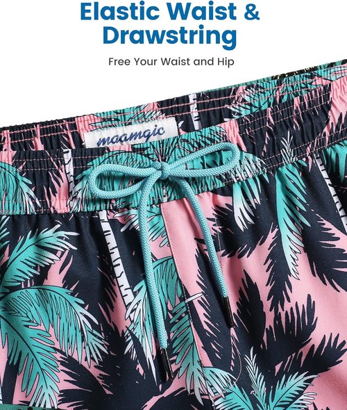 Maamgic Men's 2-in-1 Swim Trunks - 7 Inch Board Shorts for Ultimate Comfort & Style