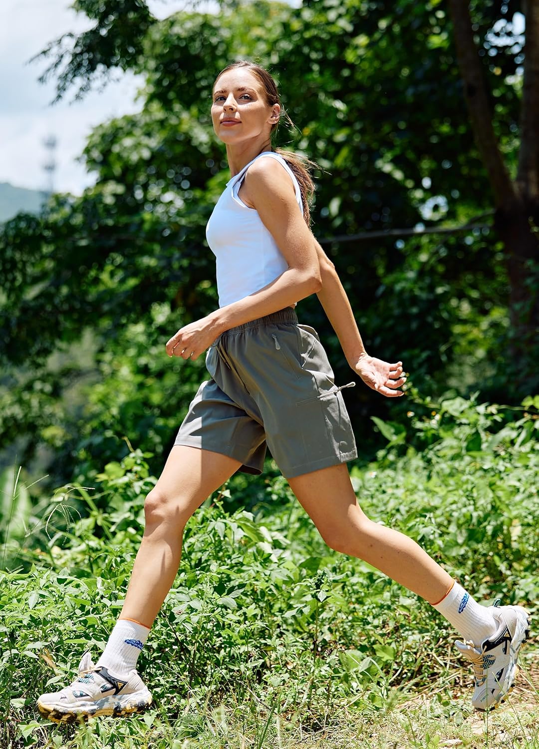 Willit Women's Hiking Cargo Shorts - Quick Dry Lightweight Athletic Shorts with Pockets | 7" Summer Style