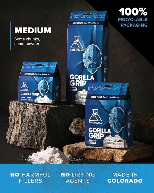 Friction Labs Premium Loose Climbing Chalk - High-Performance Grip for Bouldering & Weightlifting - Long-Lasting, Skin-Friendly Formula