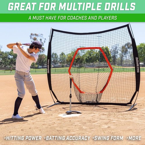 GoSports Baseball & Softball Pro Batting Tee - Heavy-Duty Tripod Base & Adjustable Height