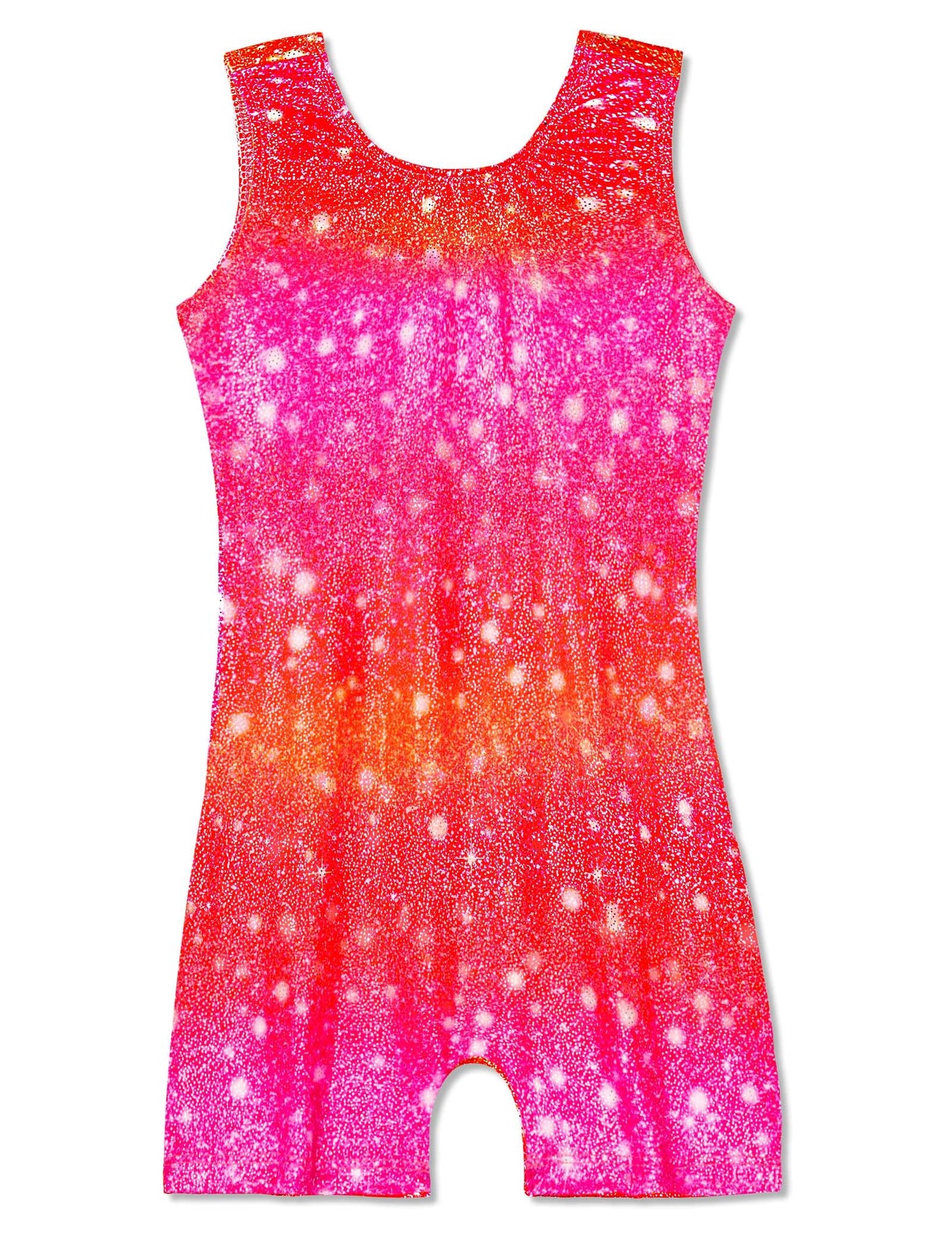 Domusgo Girls Gymnastics Leotards Size 8-9 Years Old Sparkle Red Rose Sleeveless Biketards One Piece Tumble Bodysuits Gym Outfit