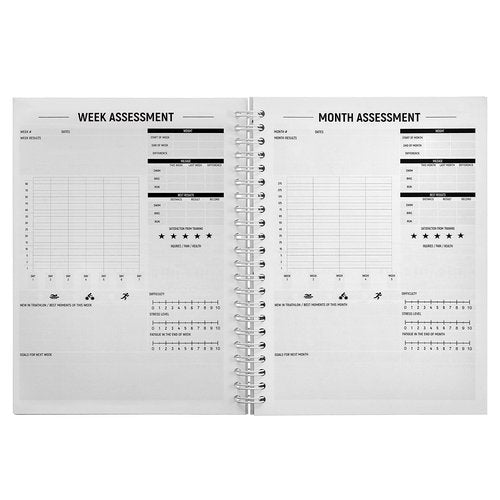 Triathlon & Running Training Diary - Triathlete's Training Journal - 16-Week Triathlon Training Log - A5 Run Planner / 6x8 Inches / 160 Pages/Undated/Wire-Bound