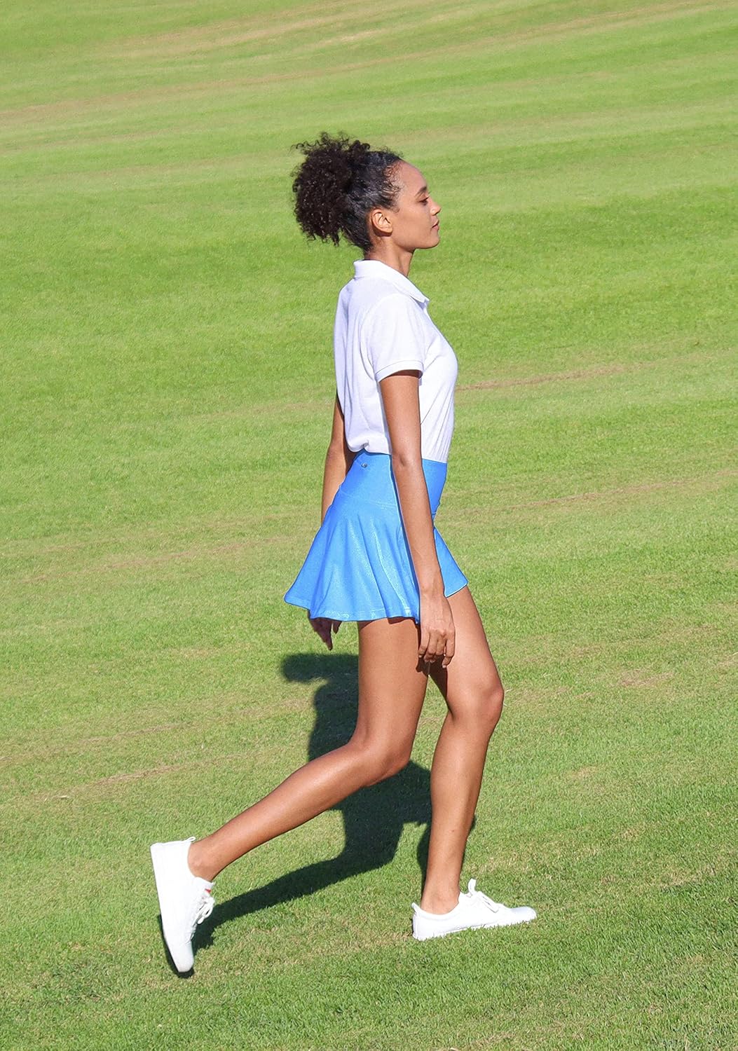 SANTINY Women's High Waisted Pleated Tennis Skirt - 4 Pockets Athletic Golf Skorts for Casual Wear