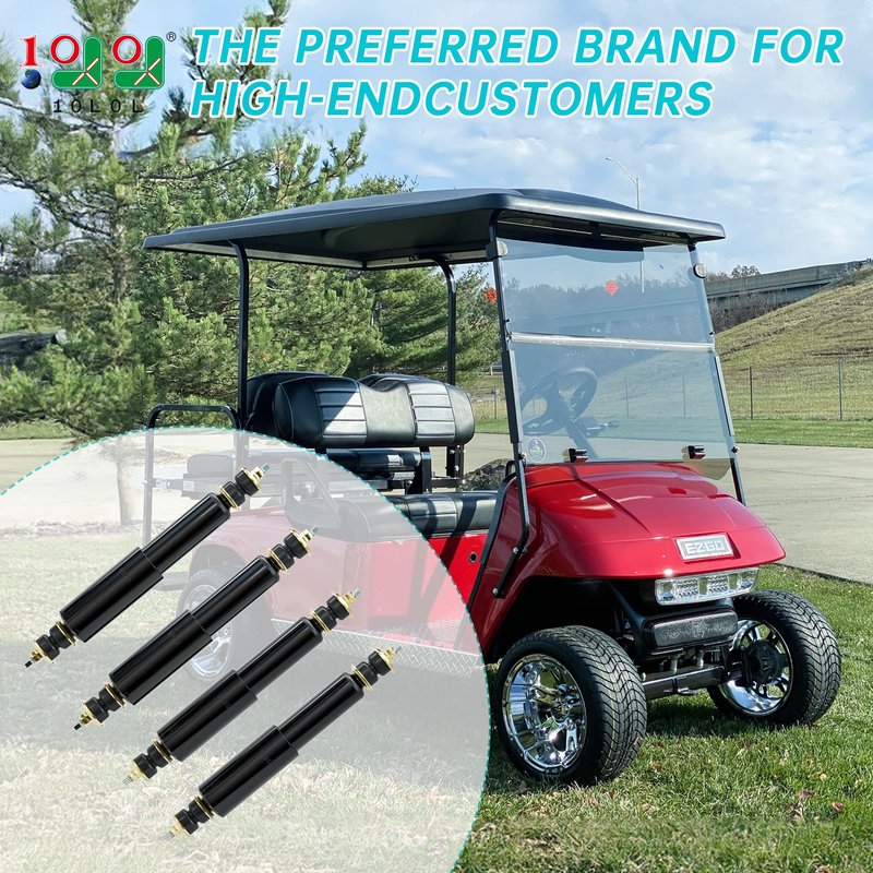 10L0L Golf Cart Shocks for EZGO TXT Front and Rear Shocks Absorbers 1994-Up Gas & Electric Models, Replaces OEM #76418-01, 70928-G01 Nivel Part #5006-4 PCS