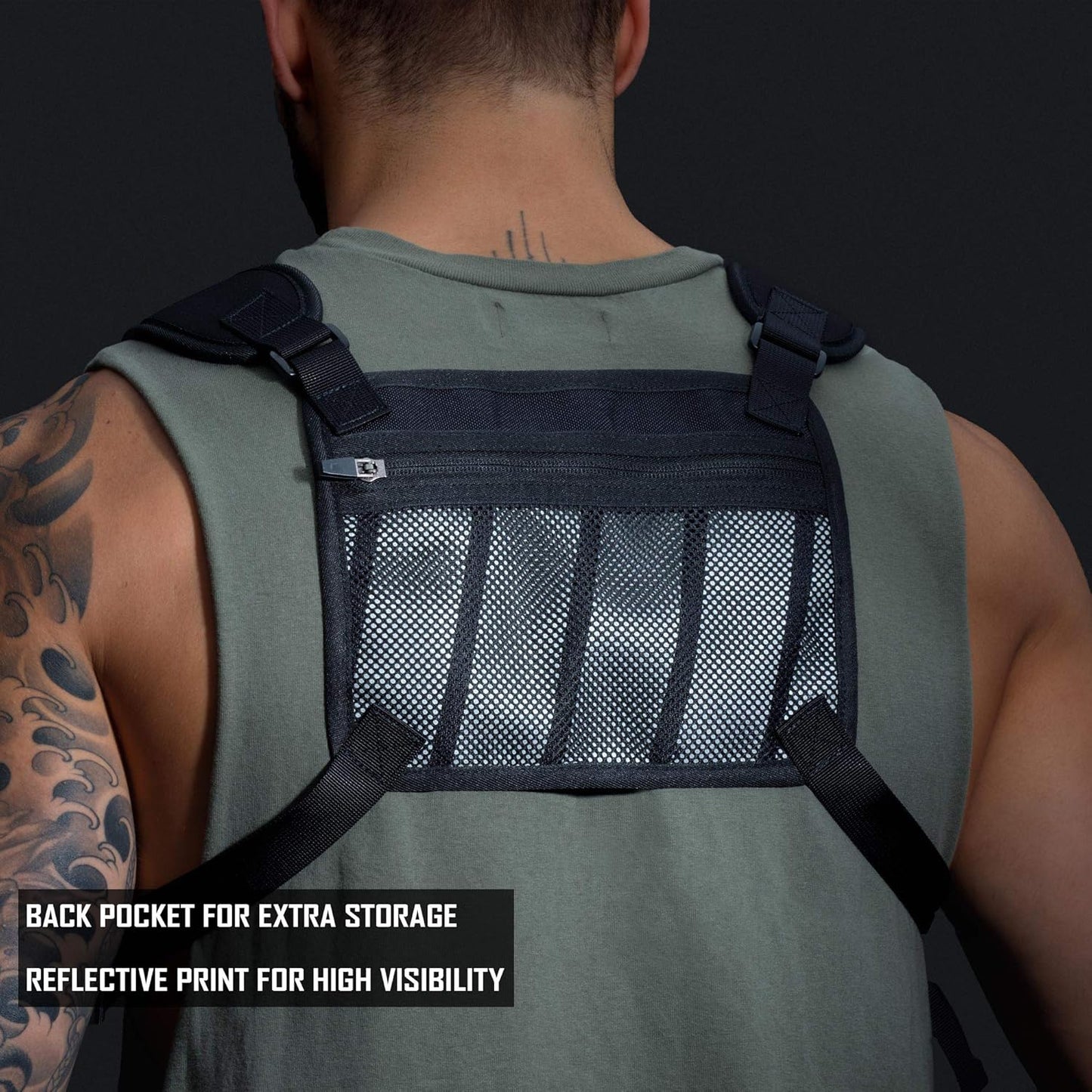 MVRK Water Resistant Running Vest - Lightweight Chest Pack with Phone Holder & Reflective Detail