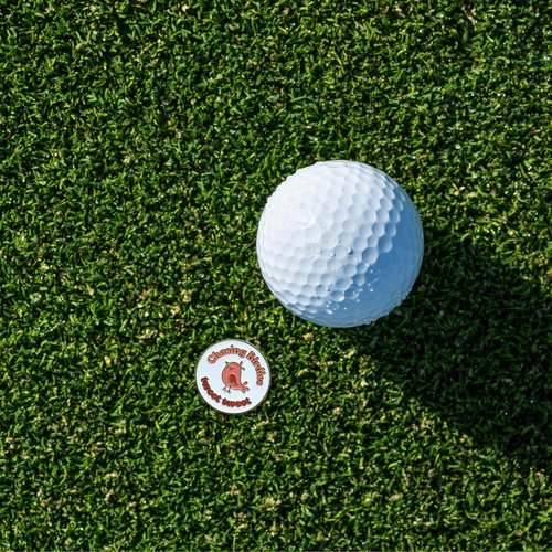 Sassy Caddy Chasing Birdies Golf Ball Marker with Magnetic Hat Clip – Gold-Tone Enamel, 1″ Stylish Ball Spot Marker