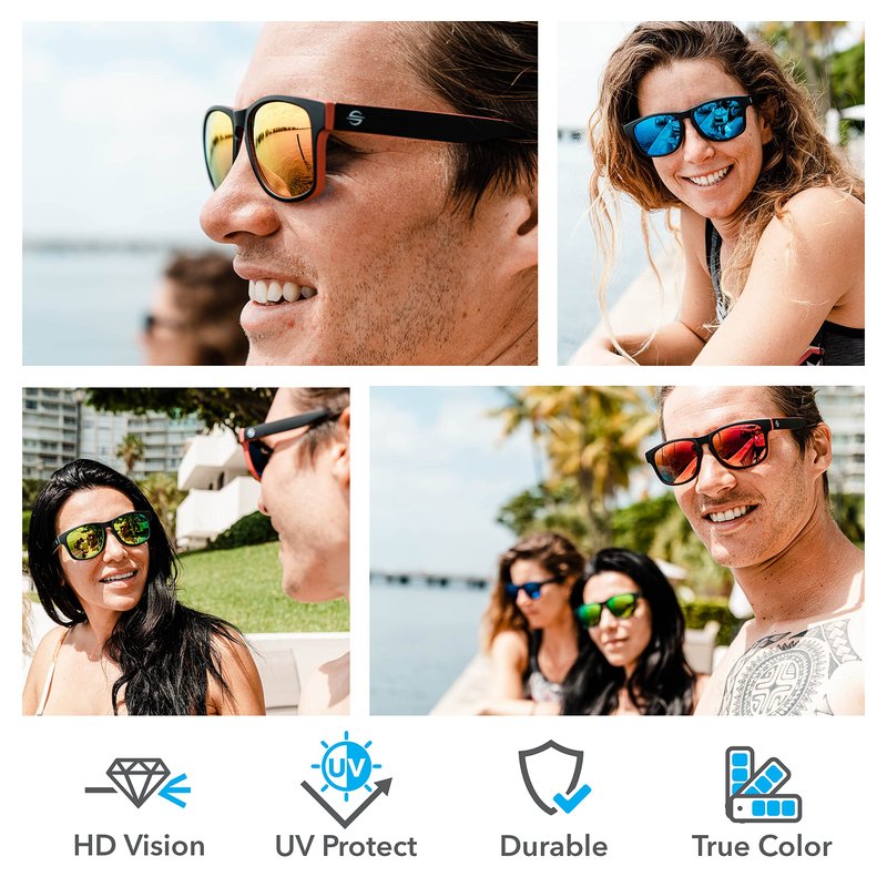 Platinum Sun Floating Polarized Sunglasses Men Women| REVO Mirror Coating & UV400 Sun Protection Polarized Sports Sunglasses