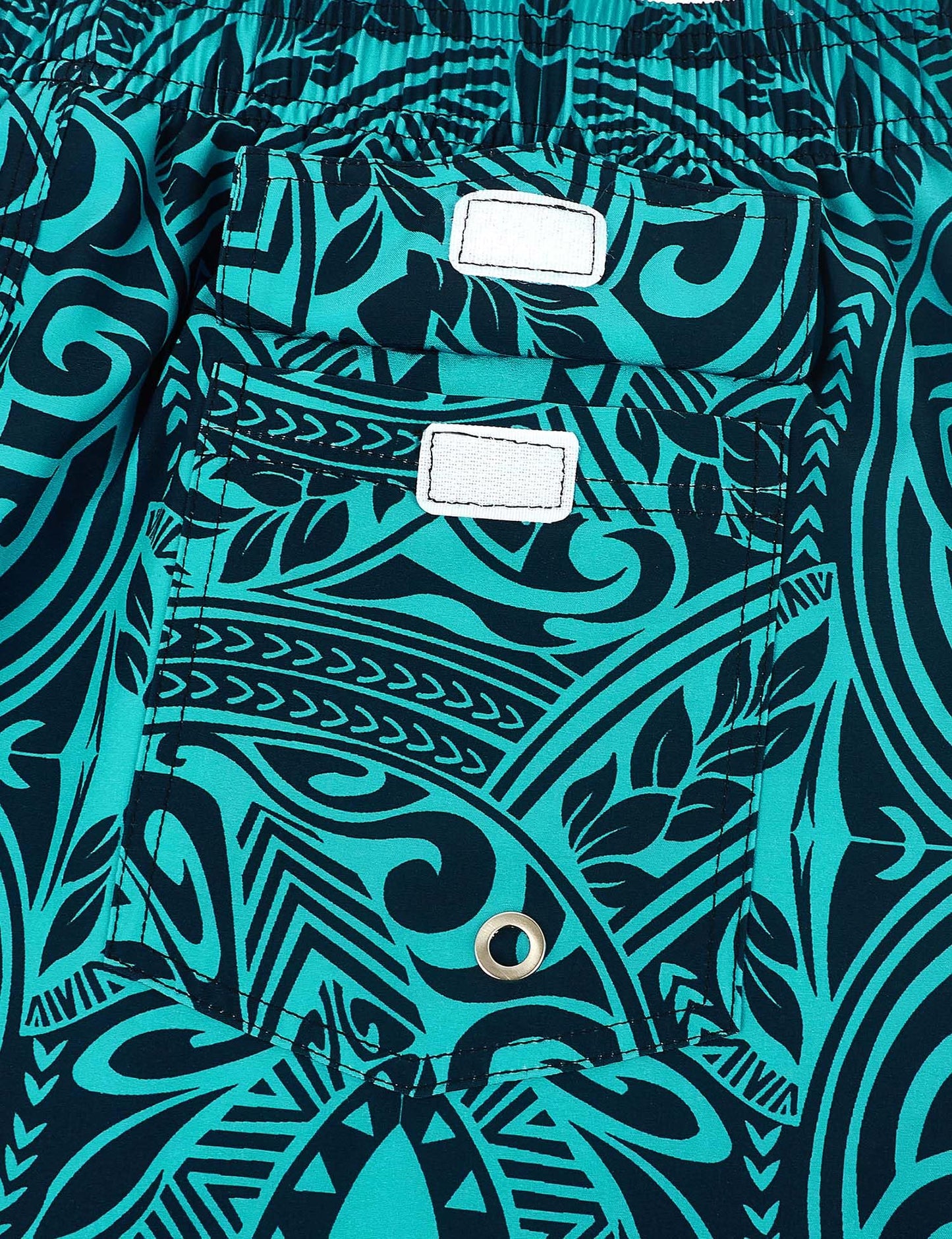 ELETOP Men's Swim Trunks Quick Dry Bathing Suit Swimming Board Shorts Mesh Lining Beach Swimwear Symbol Green XXL