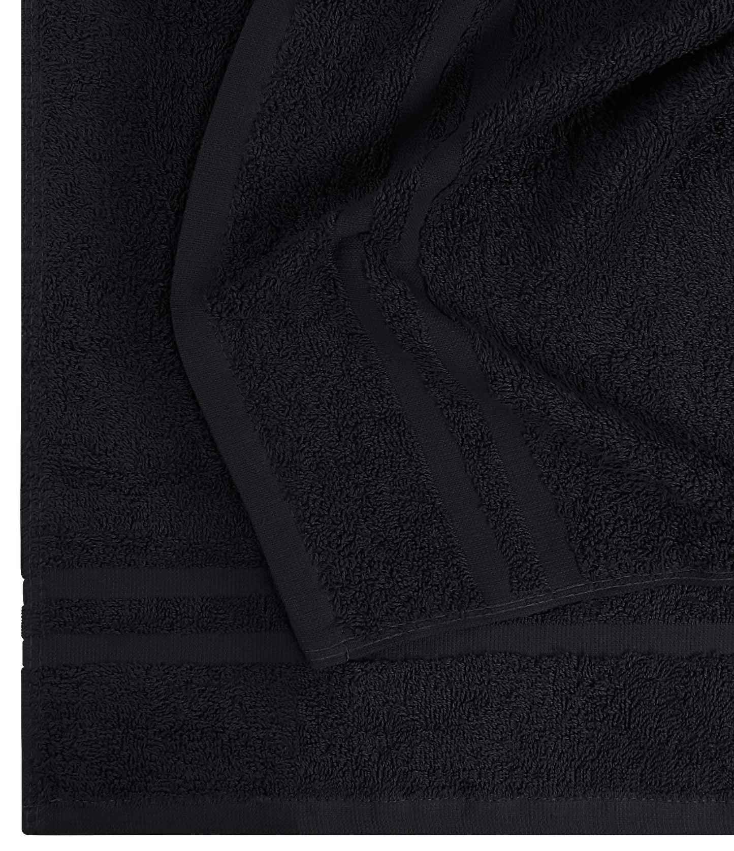 Utopia Towels Cotton Bleach Proof Salon Towel 16 by 27 inches, Bleach Safe 100% Cotton Hand Towel for Gym, 24 Pack, Black