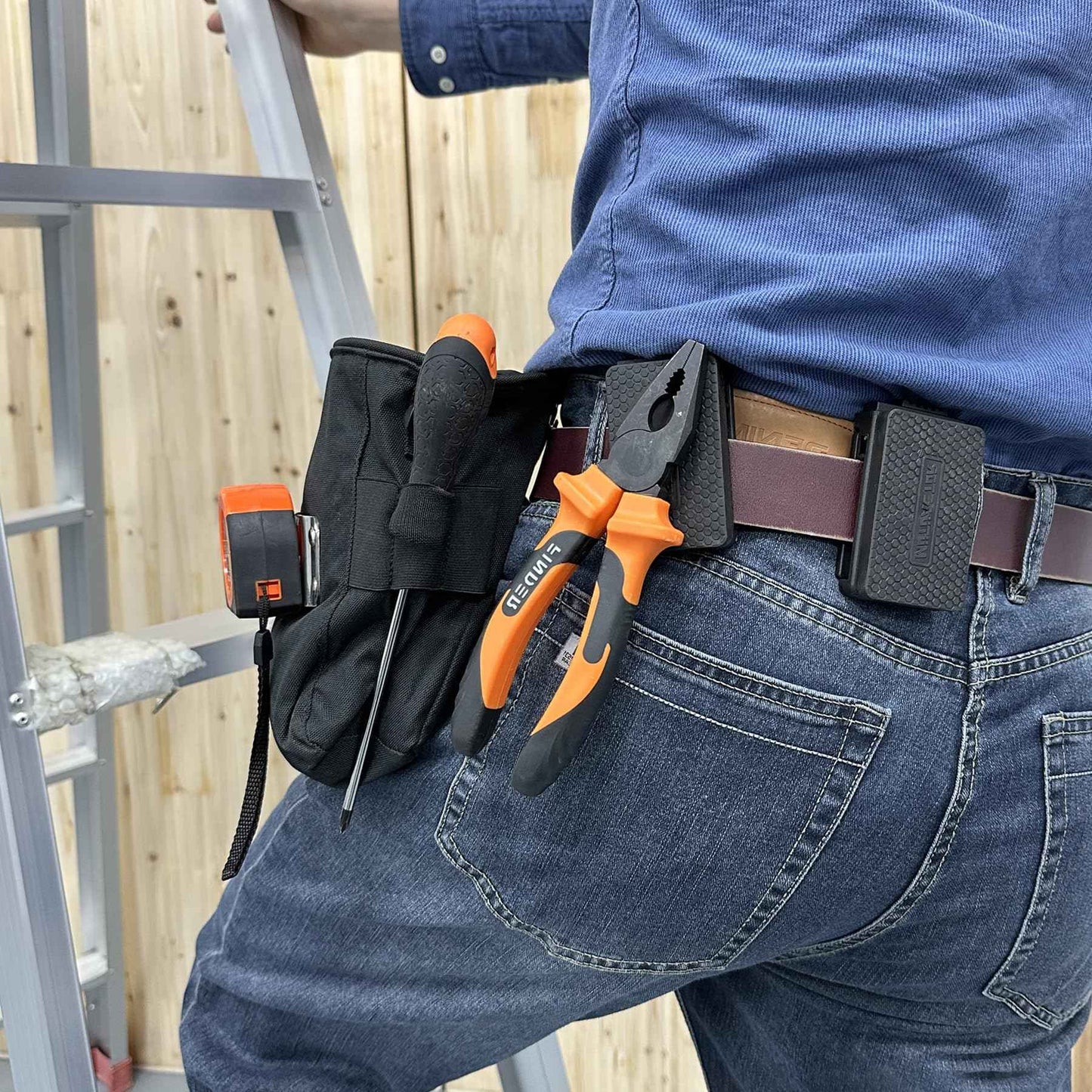 MUTUACTOR Magnetic Belt Clip Heav Duty, 2PCS Super Strong Tool Belt Tool Holster,Anti-Slip Rubber Coated Magnetic Belt Clip for Organizing Screwdrivers Hammers Wrenchs