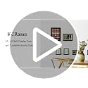 KCRasan 30-Ball Lockable Golf Ball Display Case Cabinet, Black