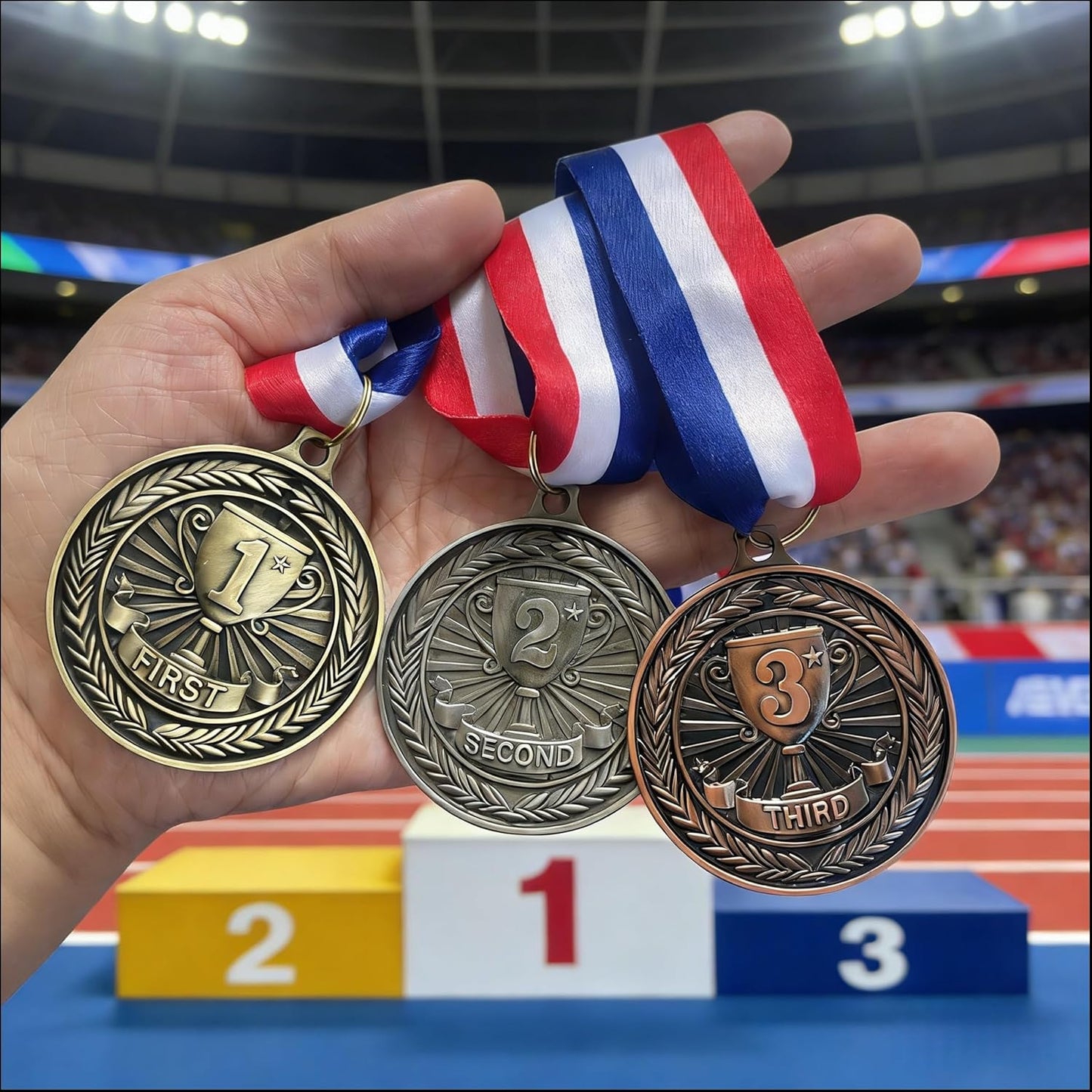 Medals for Awards 1st 2nd 3rd Place Medals Olympic Medals for Adults Sports Party Soccer Basketball Competition Winner First Second Third Place Trophy Participation Gift Gold Silver Bronze