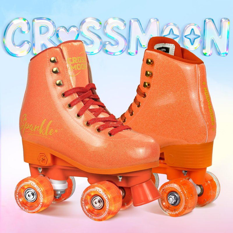 Active Girls' Adjustable Roller Skate, Sleek Design, Premium PU Leather Scuff-Resistant Easy to Clean, Gift for Girls Kids (Orange, Medium (3-6))