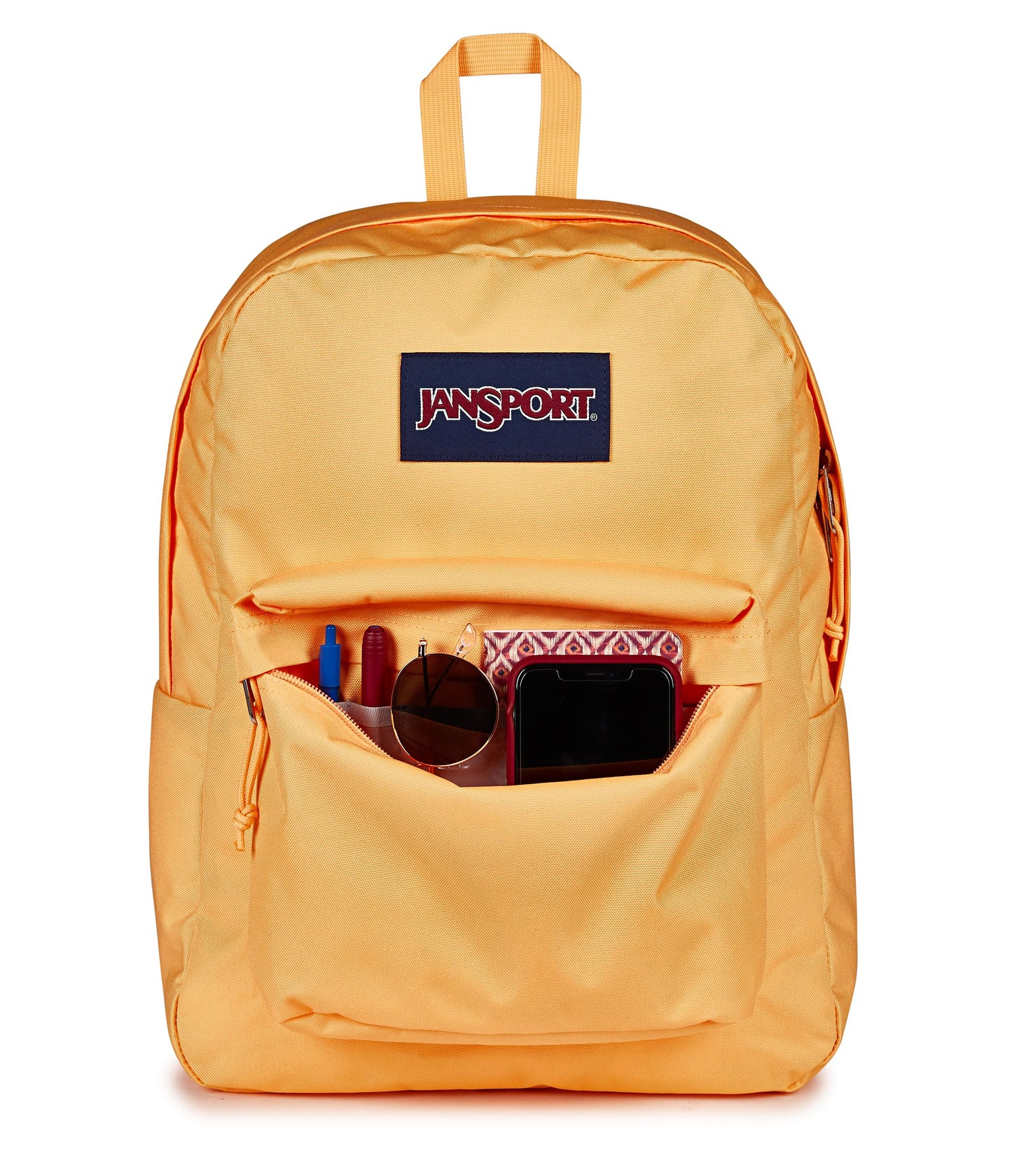 JanSport SuperBreak One Backpack - Durable, Lightweight Bag with 1 Main Compartment, Front Utility Pocket with Built-in Organizer, Premium Backpack, Orange Soda