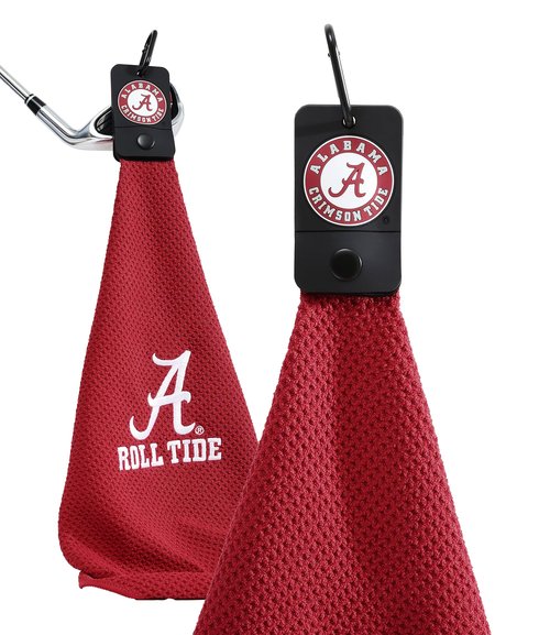 Magnetic Golf Towel Alabama University - Waffle Weave Microfiber Towel with Ultra Strong Magnet & Clip for Secure Hold on Golf Bags, Ideal for Clubs & Accessories for Men & Women by Playing It Forward