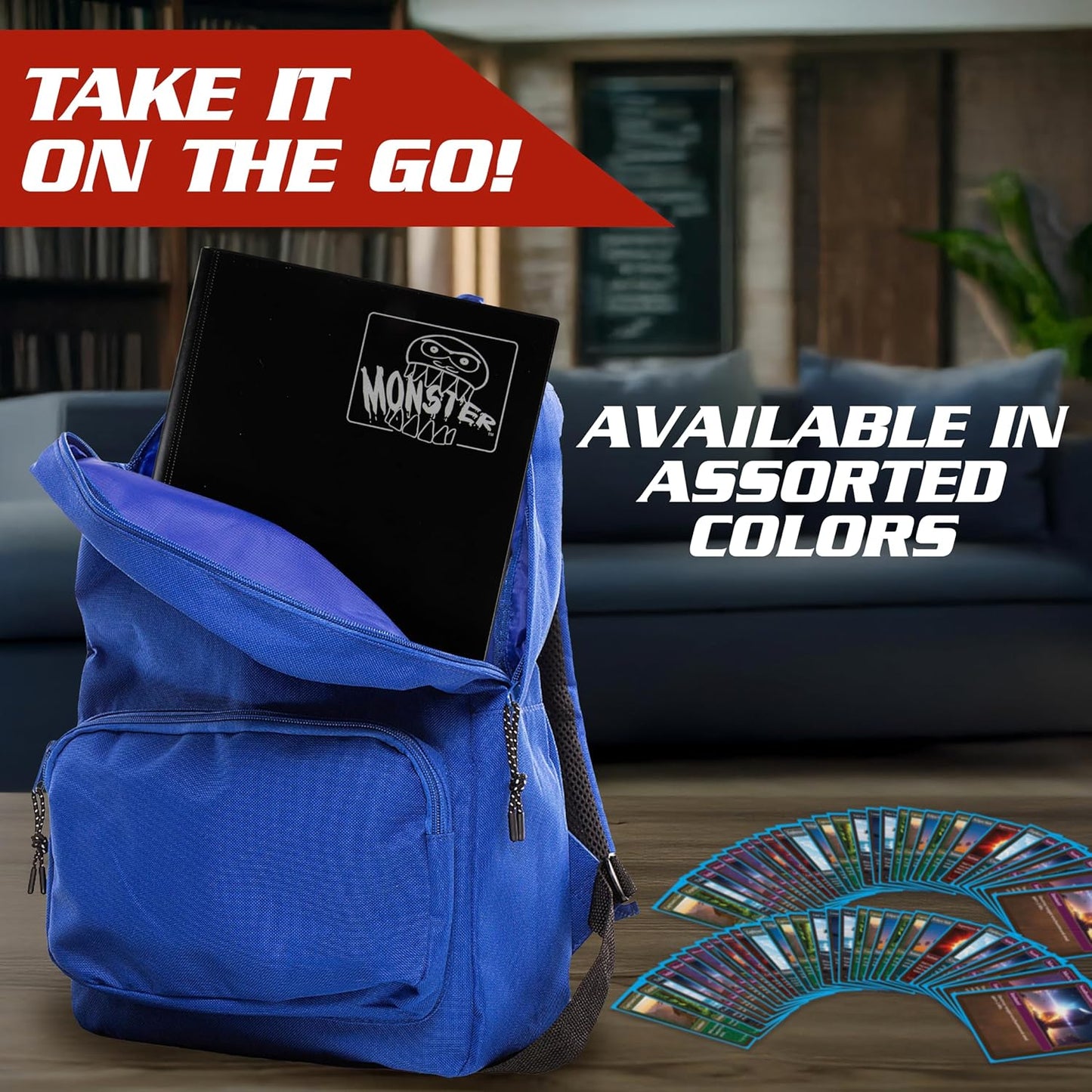 Monster Trading Card Binder - Matte Black Album with Anti-Theft Protection | Holds 160 Cards for Yu-Gi-Oh, Pokémon, MTG
