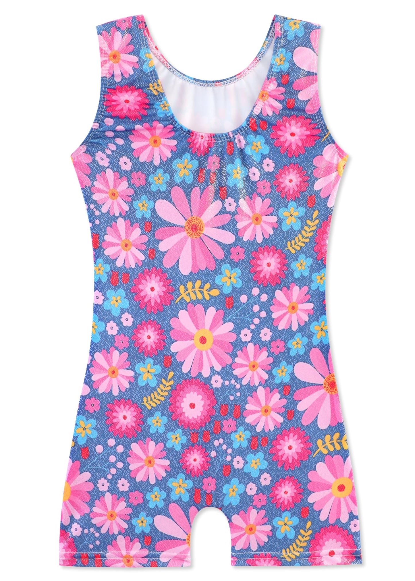 HOZIY Gymnastics Leotards for Toddler Girls 1t 2t Blue Flower Floral Tumbling Outfits Biketard Dance Clothes Clothing Toddlers Sparkle Sparkly Glitter Kids
