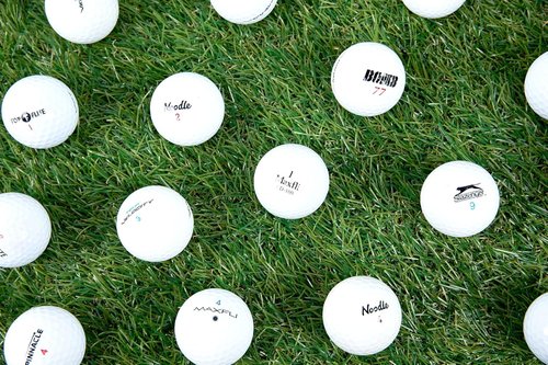 Clean Green Golf Balls - 48 Recycled Golf Balls for Practice - Includes Reusable Mesh Bag