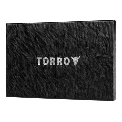 TORRO Regular Golf Scorecard Holder – Genuine Leather Golf Score Card Wallet with Card Slot and Pencil Loop (Dark Brown)