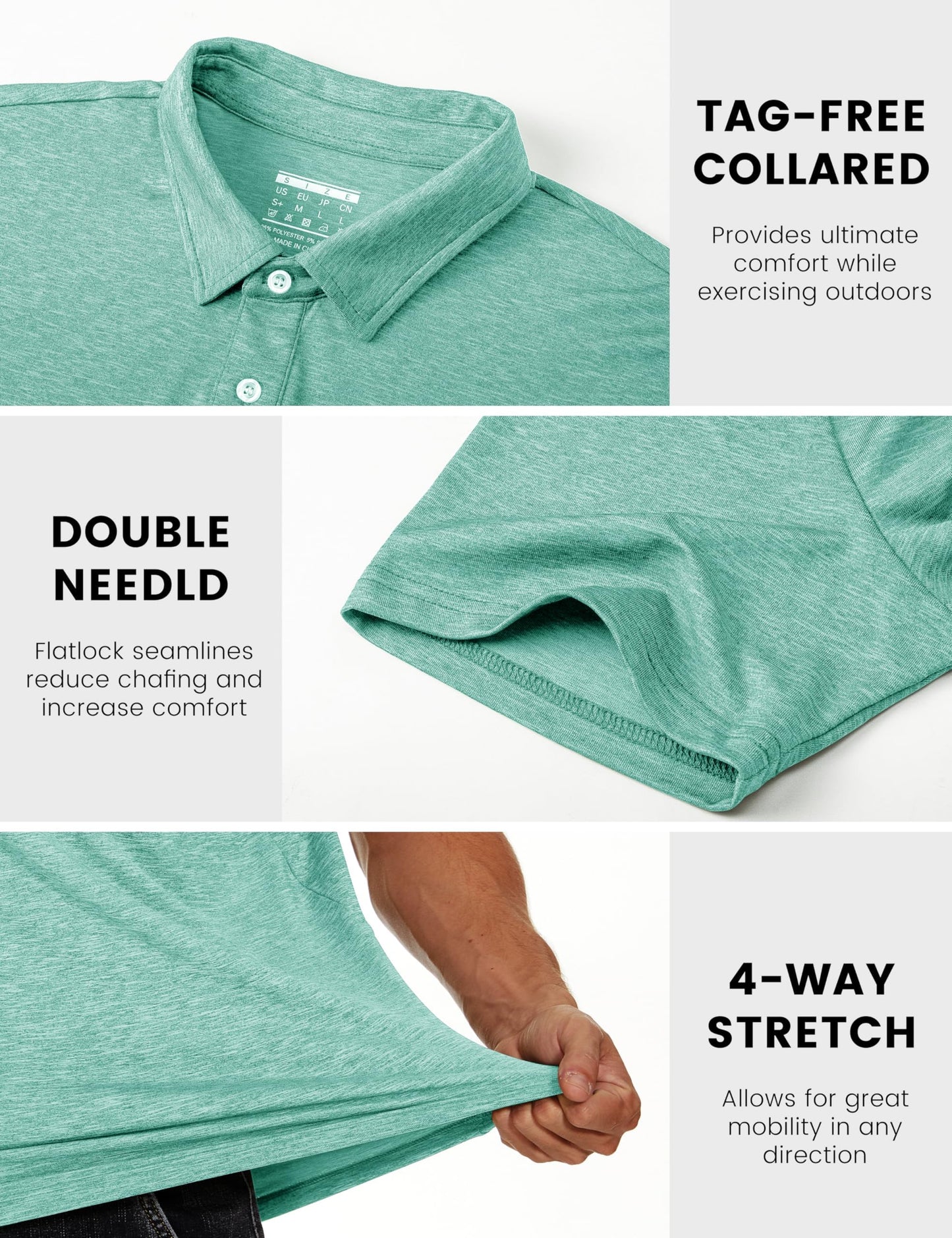 MAGCOMSEN Golf Shirts for Men Short Sleeve Moisture Wicking Athletic Collared Shirt Casual Lightweight Work Outdoor Polos