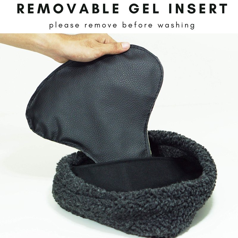 Vincita Imitation Sheepskin Bike Seat Cover with Removable Gel Pad – Ultra-Soft Faux Wool Cushion for Wide Cruiser & Exercise Bikes – Fleece Saddle Protector (Large & XL)