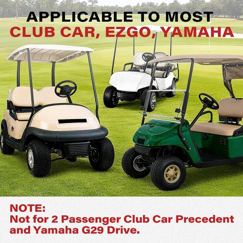 KyuerWK Golf Cart Seat Belts, Retractable Universal Seat Belt Kit, Fits Club Car, EZGO, Yamaha (2 PCS)