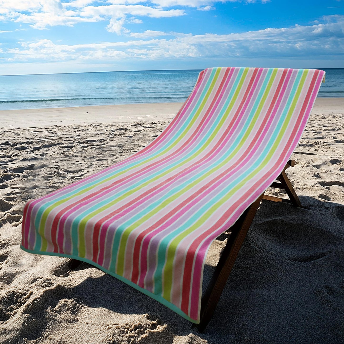 COTTON CRAFT Hooded Beach Towel – Oversized 39 x 68 Towel with Hood for Adults - 100% Cotton Velour Dobby Terry 450 GSM Pool Bath Wrap - Soft Absorbent Quick Dry – Pink Multi