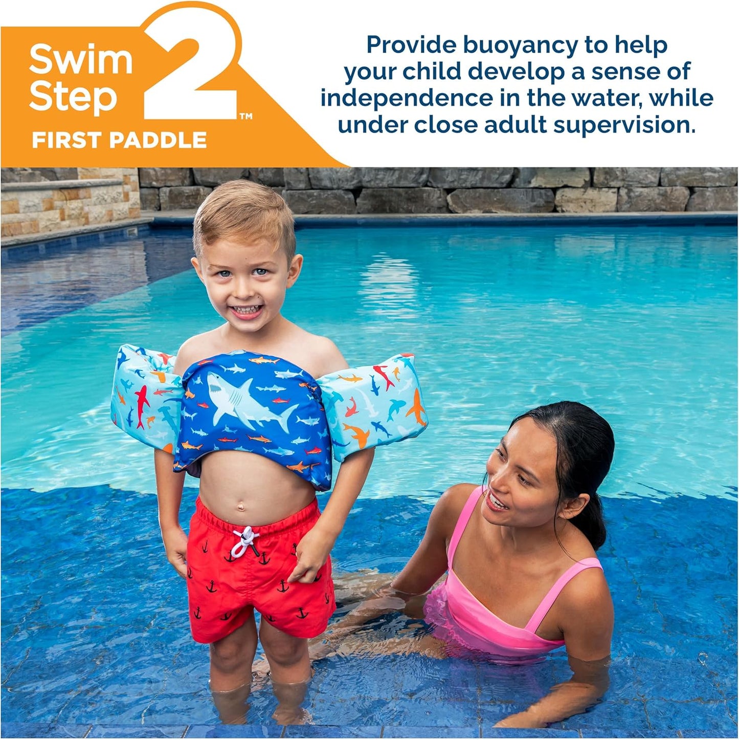 SwimWays Swim Trainer - US Coast Guard Approved Kids Swim Vest for Safety & Comfort
