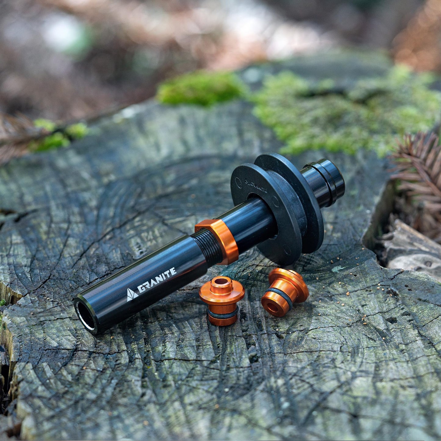 Granite ChainDock Dummy Hub Axle, Compatible with 12mm Thru Axle and QR Frame, Chain Holder Through Axle for Travel Protection and Chain Maintenance, Chain Keeper for MTB, Road and Gravel Bike