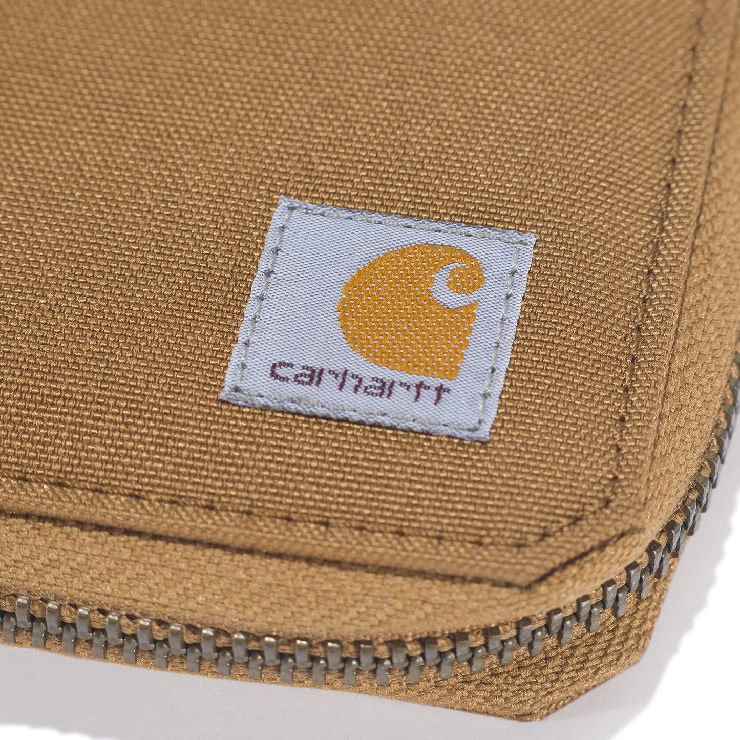 Carhartt Men's Nylon Duck Zipper Wallet, Carhartt Brown