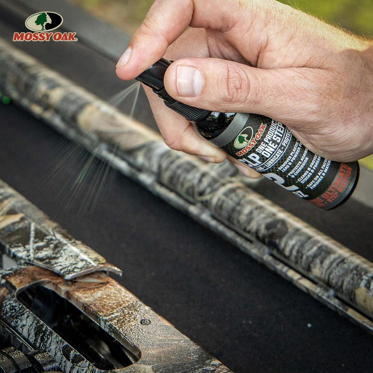 Mossy Oak CLP Shotgun Combo Kit - All-Inclusive Shotgun Maintenance Kit - Gun Cleaning Kit - with Bore Brush, CLP Pump Sprayer, Nylon Brush & Microfiber Towel