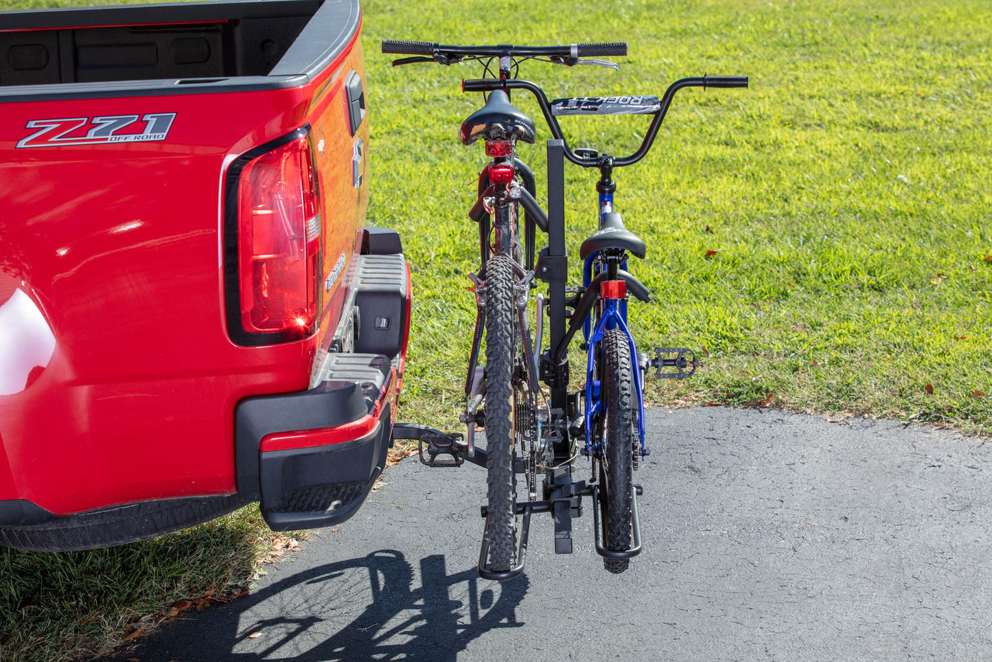 Young 2 Bike Rack Hitch Mount Platform Style, Folding Bicycle Carrier Racks for Cars SUVs Trucks Vans, 80 lbs. Capacity
