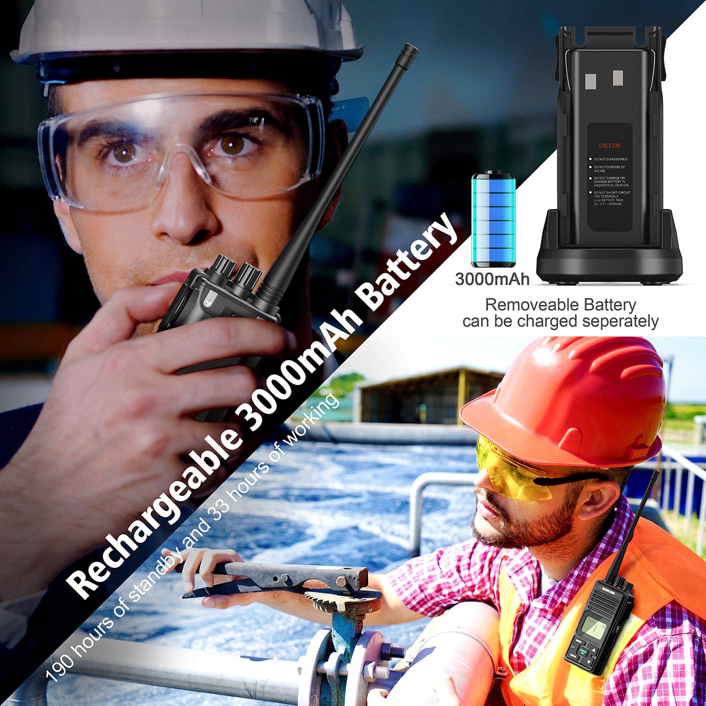 SAMCOM FPCN10A Radio Walkie Talkies Long Range for Adult for Business
