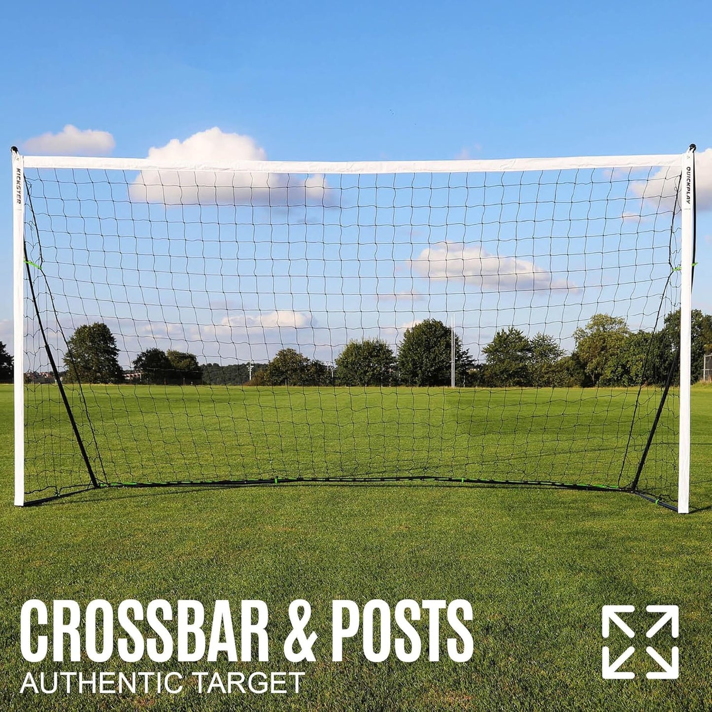 QUICKPLAY Kickster Soccer Goal - Ultra Portable Backyard Net | Quick Setup & Carry Bag | 7 Sizes Available