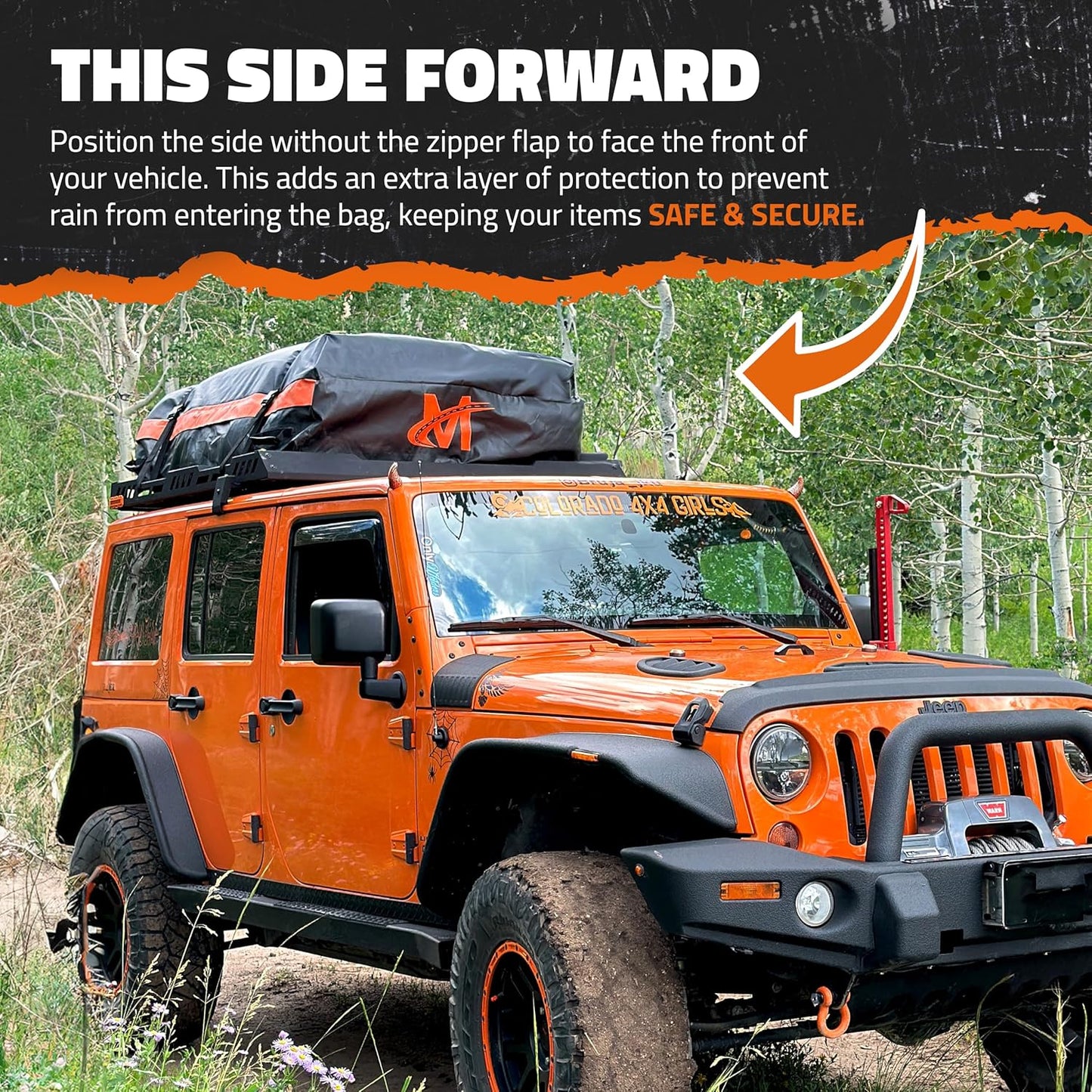 Mockins Rooftop Cargo Carrier Bag - 30 Cu.Ft. All-Weather Soft-Shell Vinyl | 60"x43"x20" for Cars, SUVs & Trucks