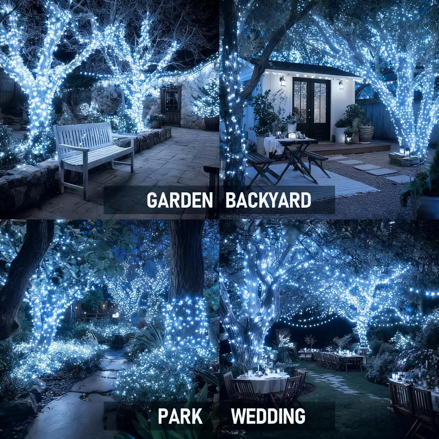 1000 LED Halloween String Lights 328FT - Waterproof Outdoor & Indoor Decor with Remote, 8 Modes - Purple & Orange for Parties & Yard