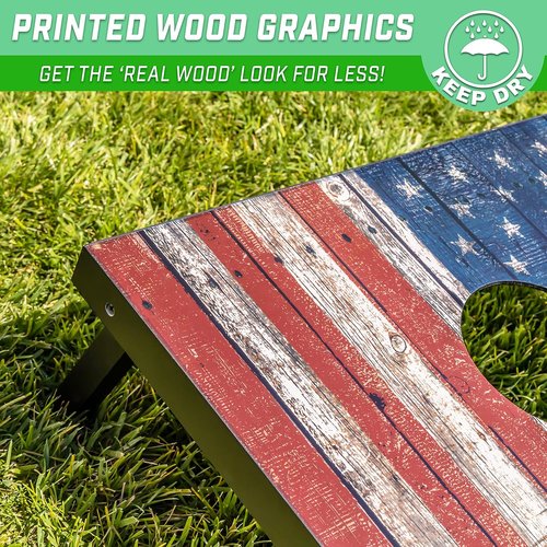 GoSports Portable Cornhole Sets - 8 Styles Available | Choose 4x2 ft or 3x2 ft Boards with 8 Bean Bags & Travel Case