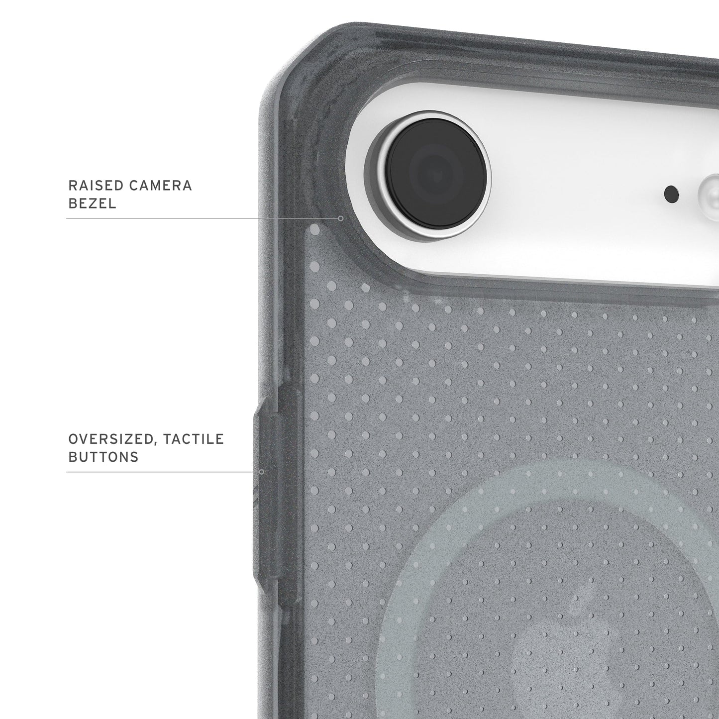 URBAN ARMOR GEAR UAG Designed for iPhone Air Case Dot - Compatible with MagSafe Translucent Military Grade Protective Cover, Ash